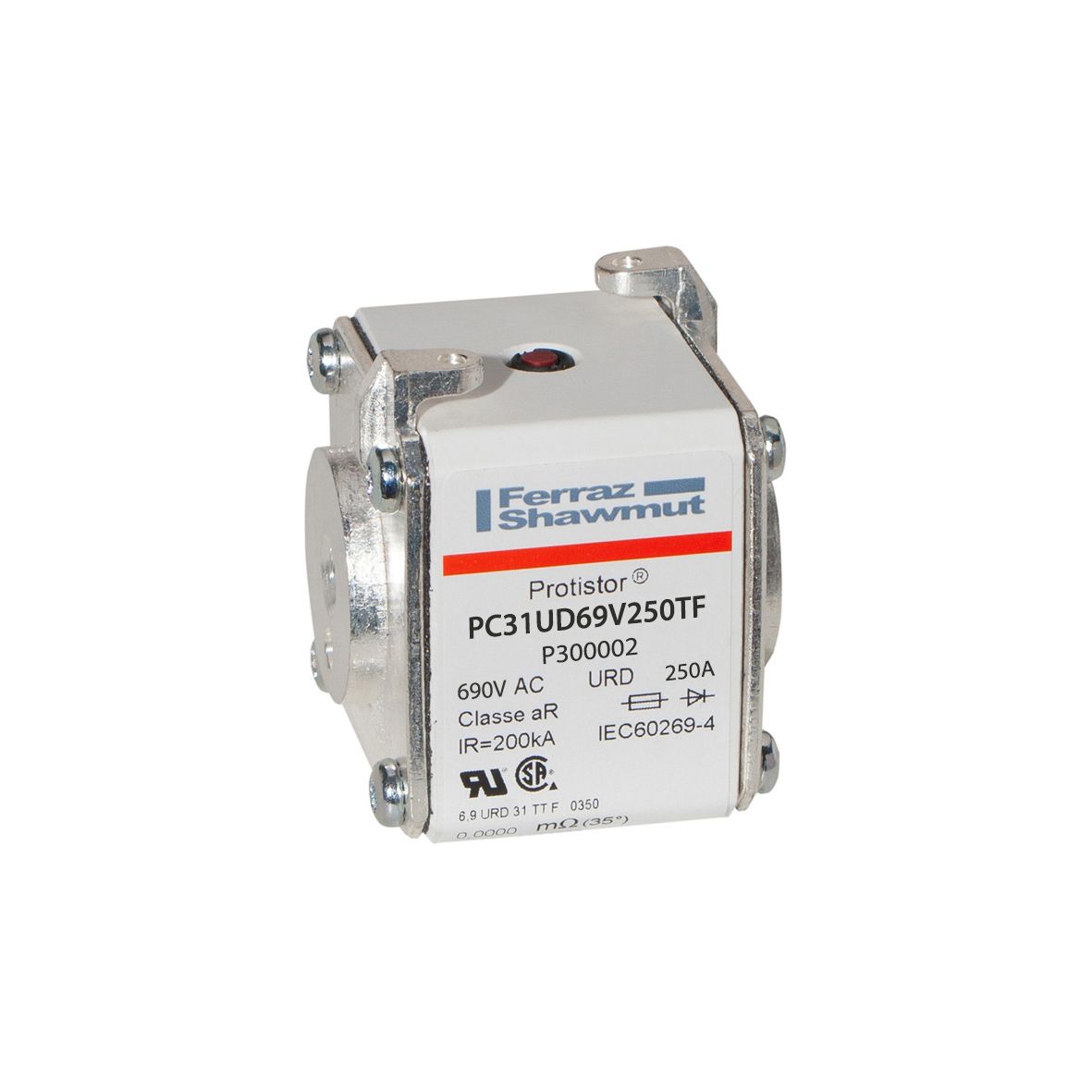 P300002 - PROTISTOR® SB aR, metric threaded holes, TTF, size 31, 690VAC IEC, 250A